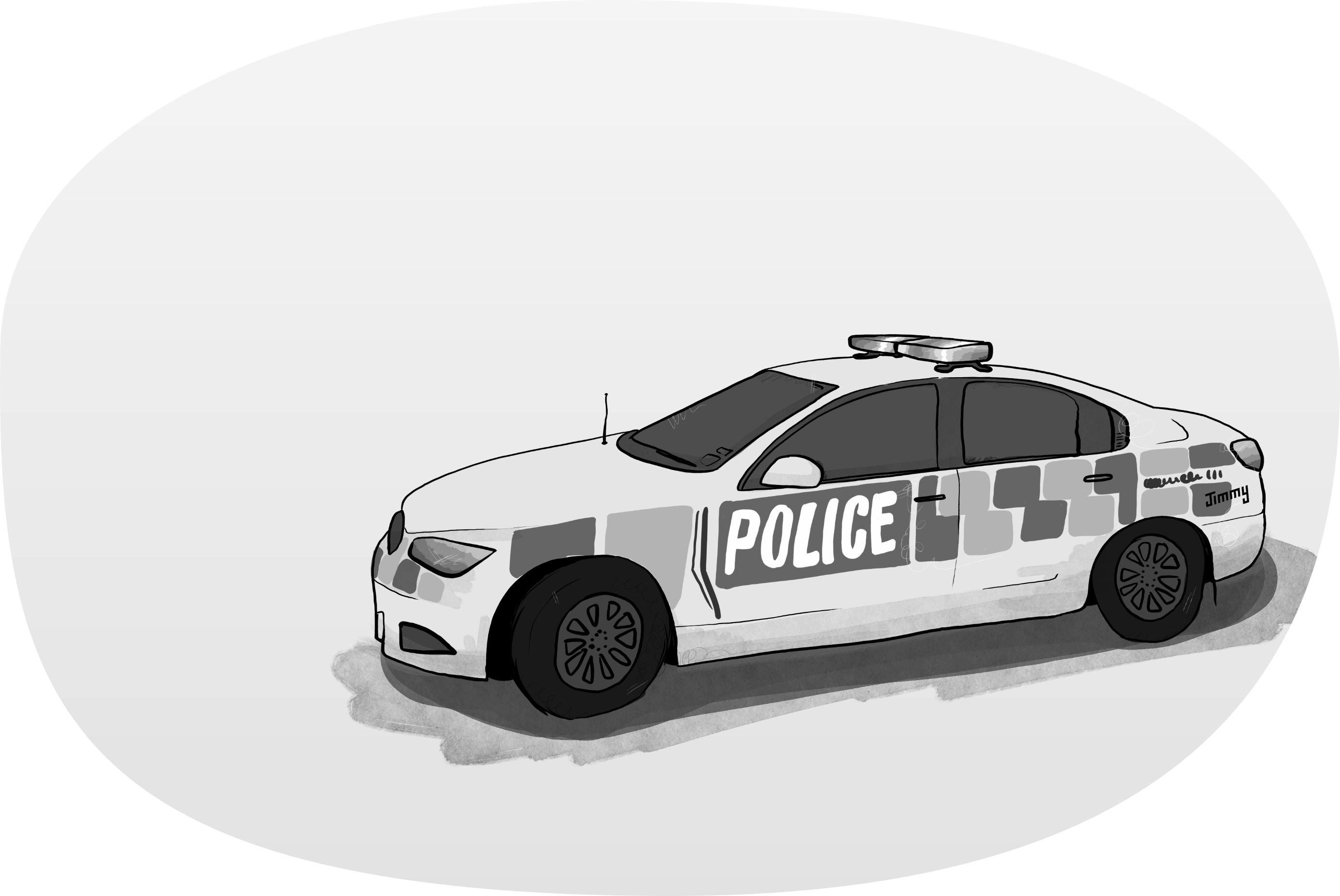 Illustration of a police car.