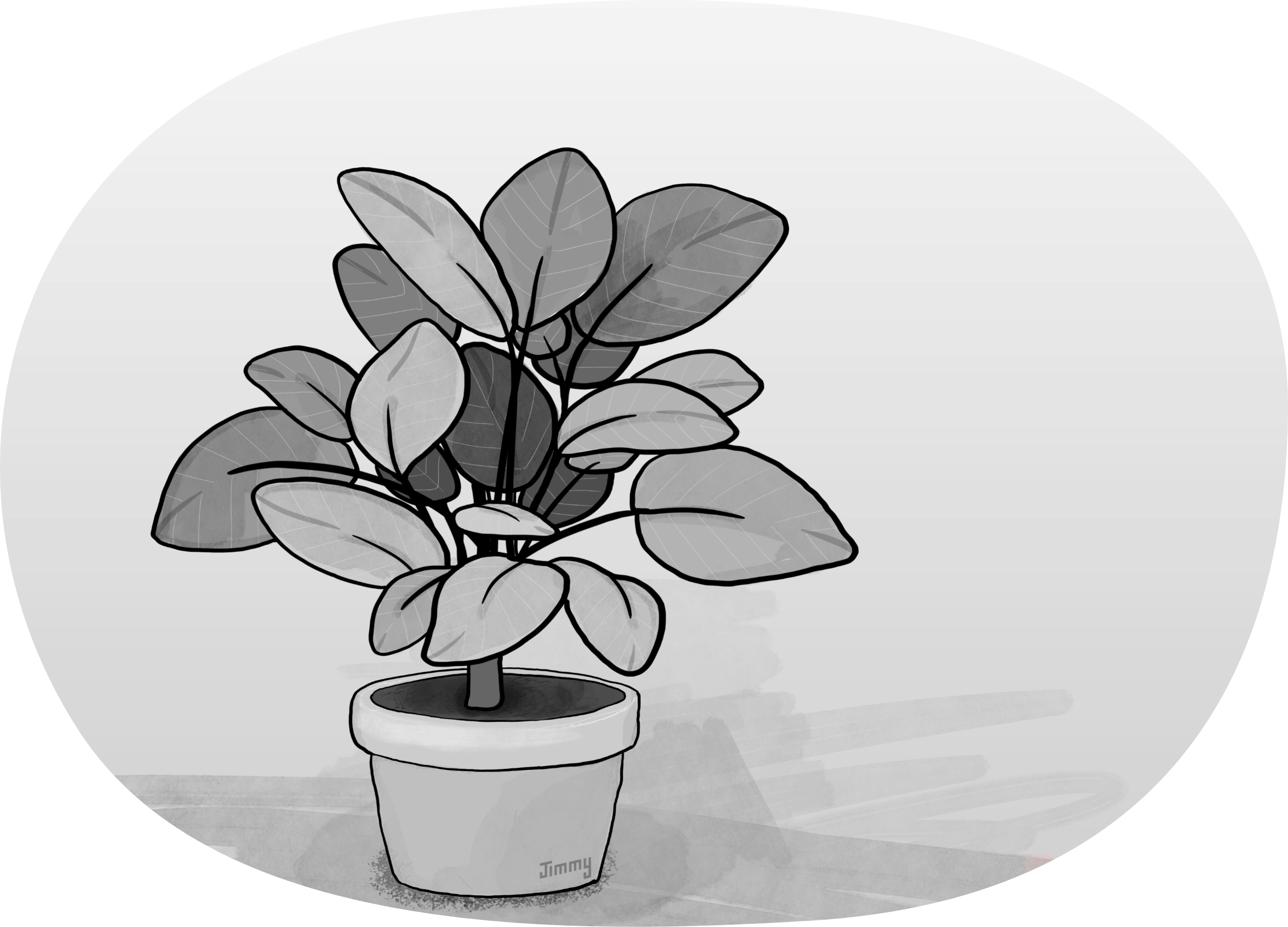 Illustration of a potted plant