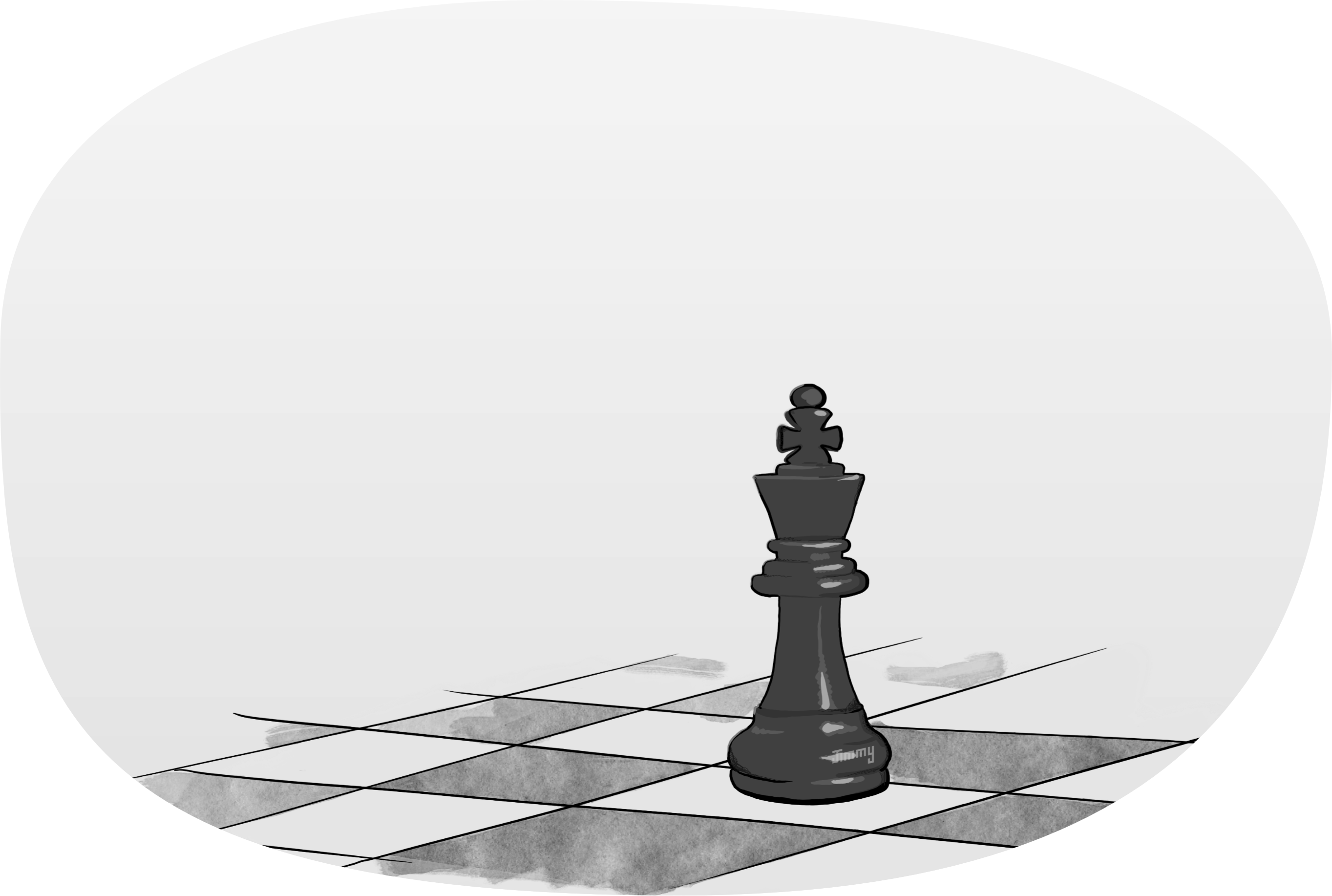 Illustration of a chess piece on chess board